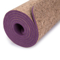 9mm OEM custom non slip eco friendly tpe rubber cork  yoga mat with double layer